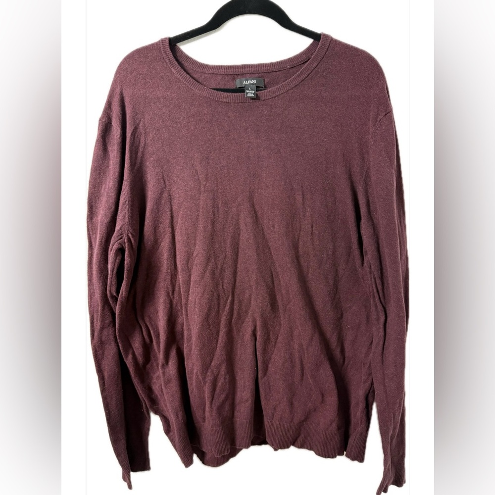 Alfani Men's Deep Maroon Crewneck Sweater